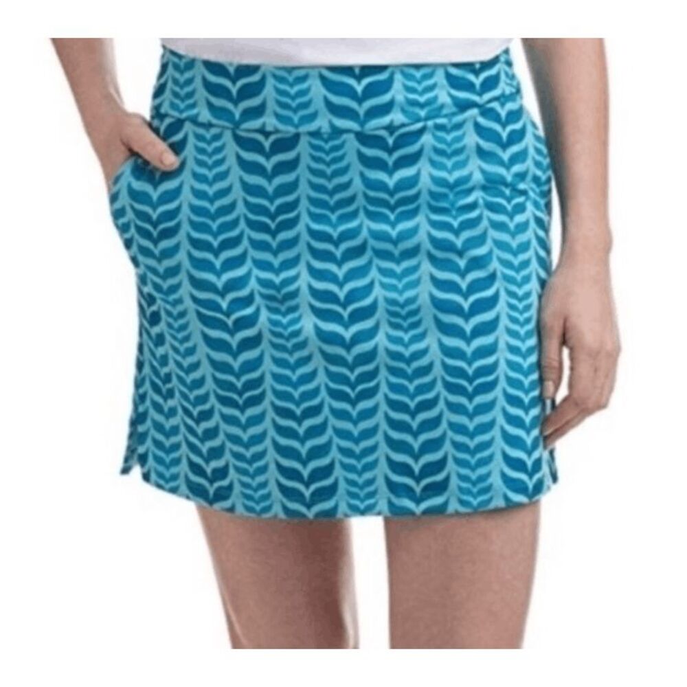 Vineyard Vines Effortless Performance Skort Whale Tail Print Blue Medium Skirt‎